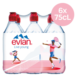 Evian (6 x 75cl PET)
